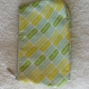 Clinique yellow and green makeup bag